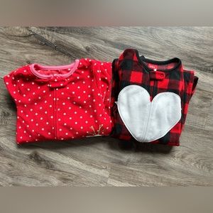 Carters fleece sleepers 3T